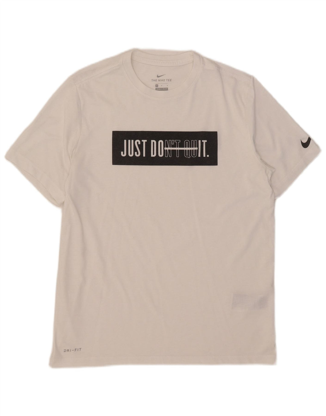 Tricou grafic Nike Dri Fit pentru bărbați Top din bumbac alb mediu