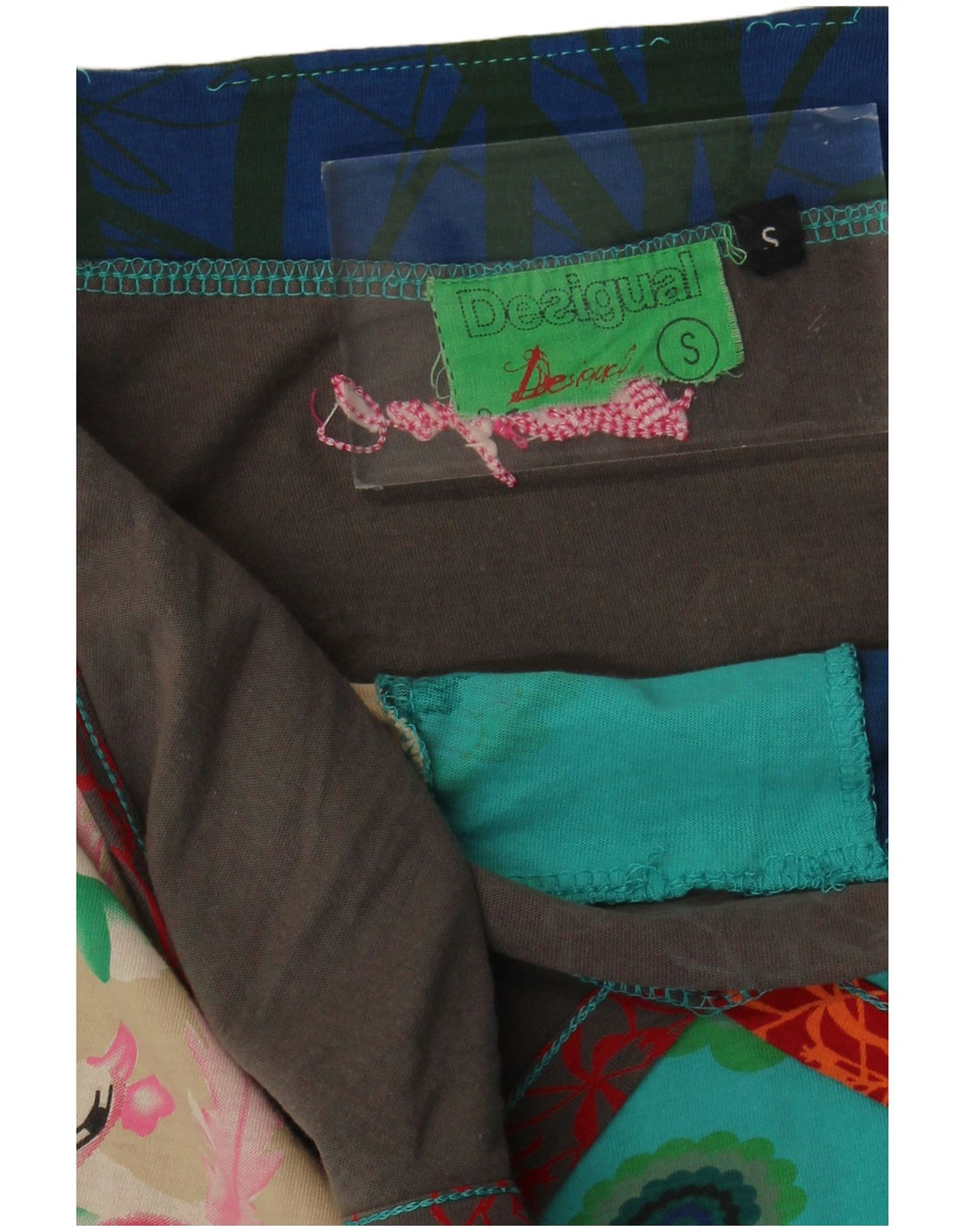 Desigual Womens Graphic Halter Dress UK 8 Mic Multicolor Floral