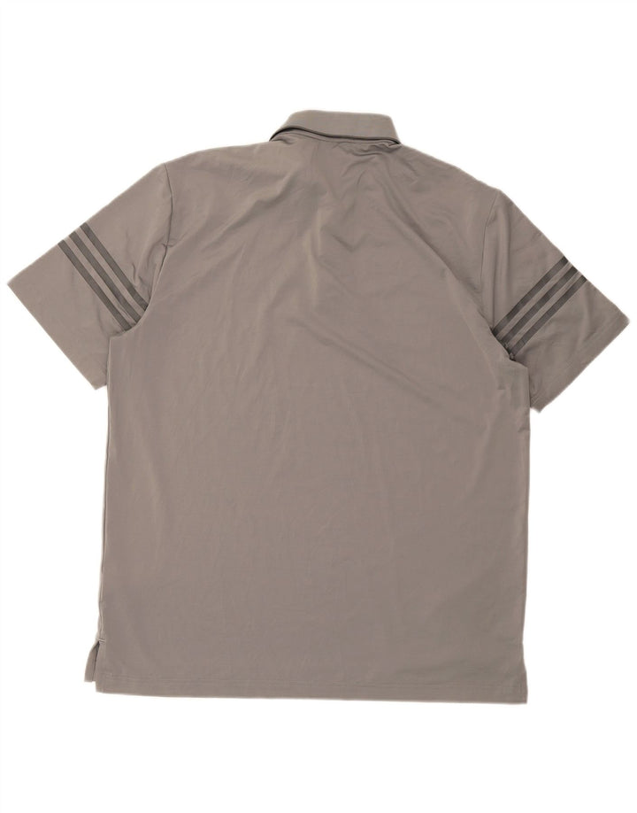 Tricou polo ADIDAS pentru bărbați, mare, gri din poliester