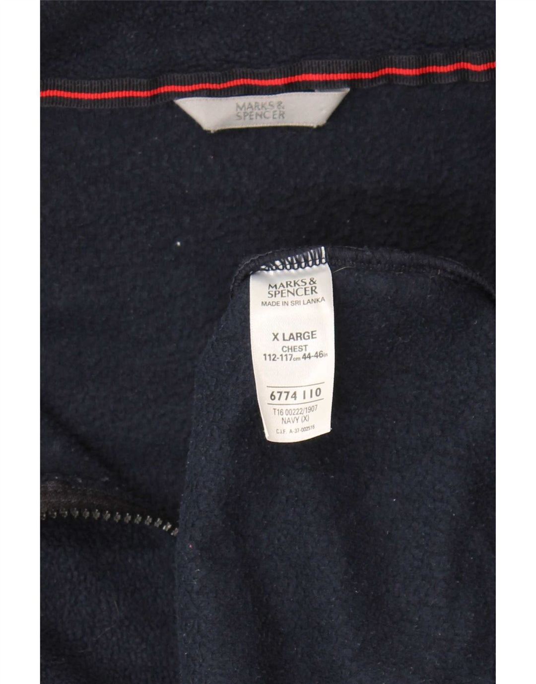 Jachetă fleece pentru bărbați Marks & Spencer UK 42 XL bleumarin poliester