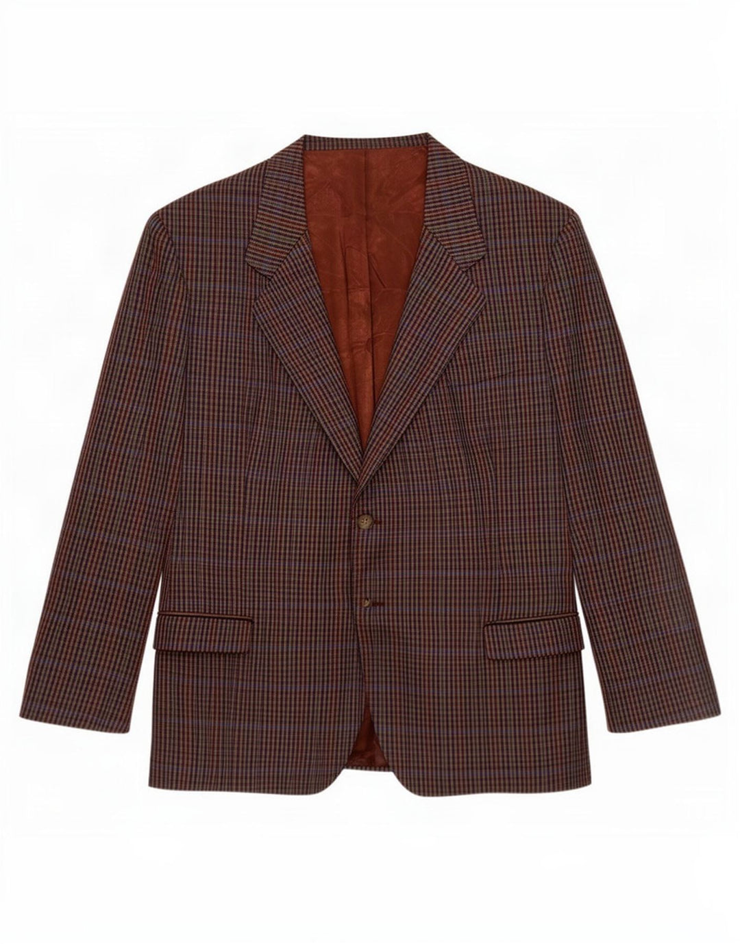 Jachetă vintage pentru bărbați cu 2 nasturi, UK 40, mare, multicoloră