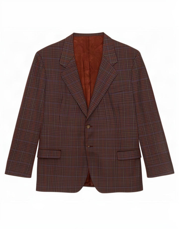 Jachetă vintage pentru bărbați cu 2 nasturi, UK 40, mare, multicoloră