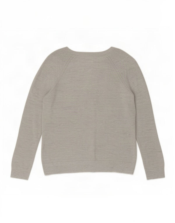 Pulover pentru femei Gap cu decolteu în V UK 18 XL bumbac cu pete gri