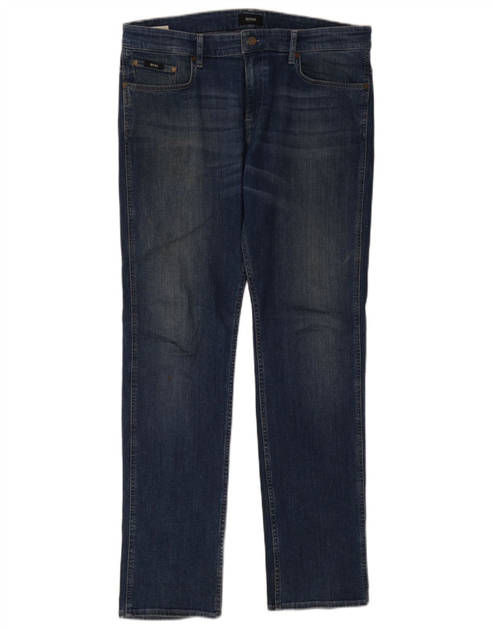 Blugi slim pentru bărbați Hugo Boss W34 L32 Bumbac albastru