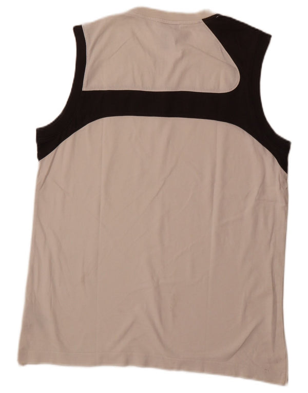 Vestă pentru bărbați ADIDAS, mare, alb, din bumbac color bloc