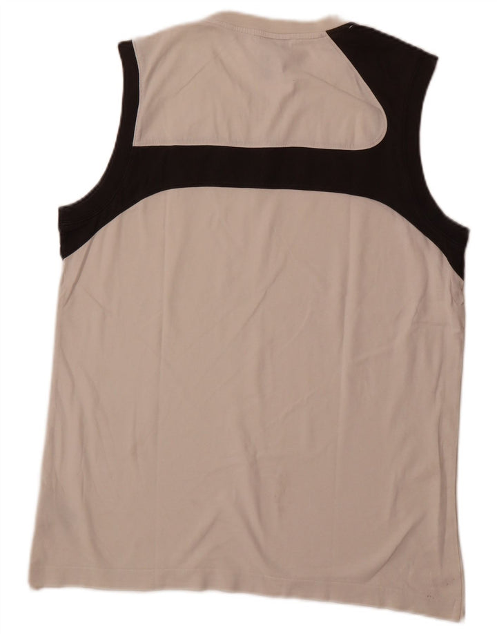 Vestă pentru bărbați ADIDAS, mare, alb, din bumbac color bloc