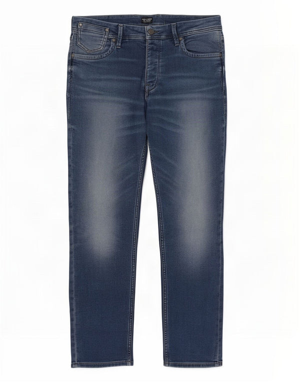 Blugi Jack & Jones Tim Slim pentru bărbați W32 L30 bumbac albastru