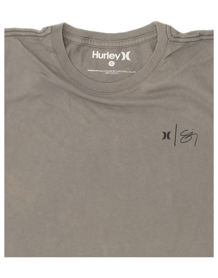 HURLEY Mens Graphic T-Shirt Top Small Grey Cotton Vintage Hurley and Second-Hand Hurley from Messina Hembry 