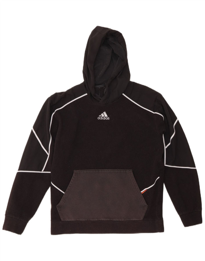 Pulover pentru bărbați ADIDAS din lână cu glugă, poliester negru mic