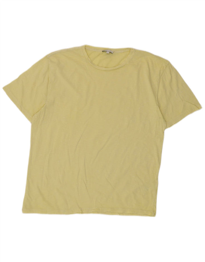 Tricou pentru bărbați Reiss Top mare din bumbac galben
