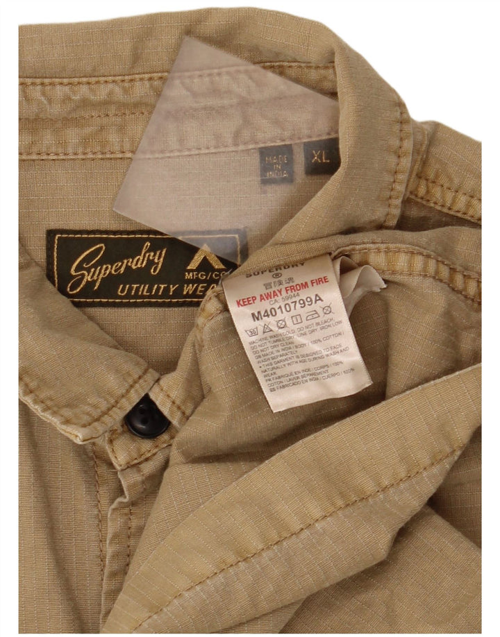 Cămașă pentru bărbați Superdry XL, bej, bumbac