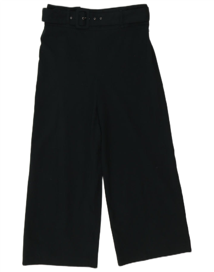 Pantaloni tăiați pentru femei Zara cu picioare largi Mediu L30 L25 Poliester verde