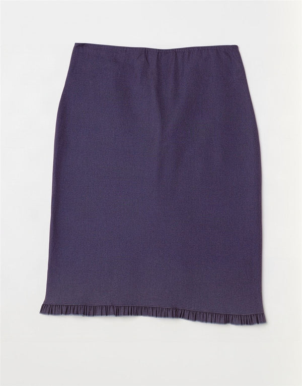 Fusta dreaptă pentru femei vintage UK 12 Medium W30 Viscoză violet