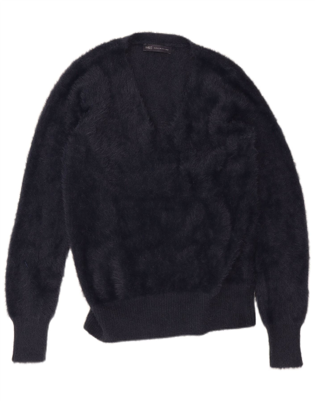 Pulover pentru femei Marks & Spencer cu decolteu în V UK 14 Medium Bleumarin