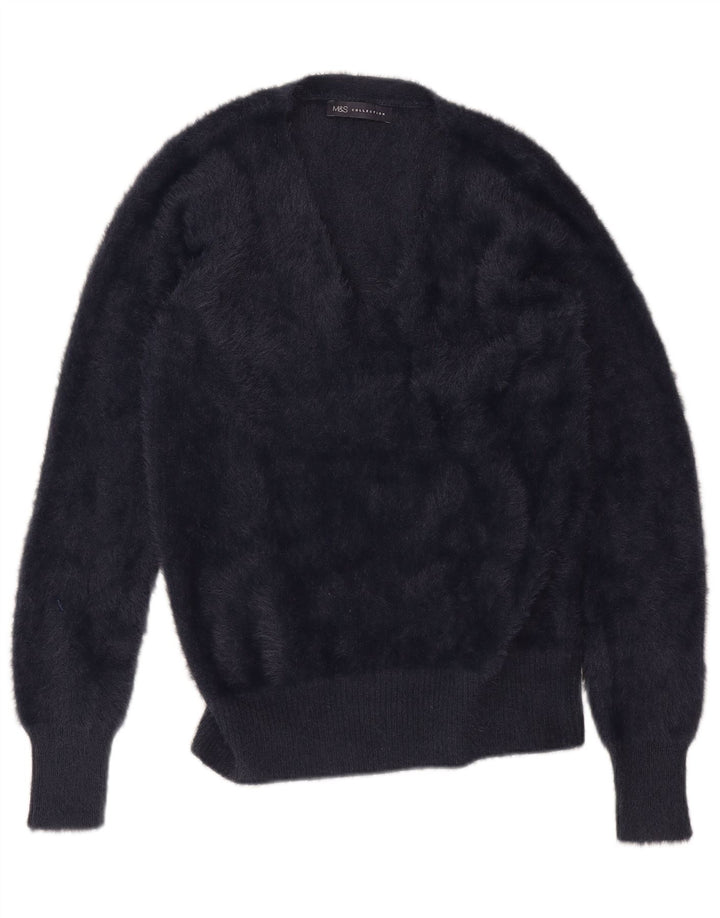 Pulover pentru femei Marks & Spencer cu decolteu în V UK 14 Medium Bleumarin