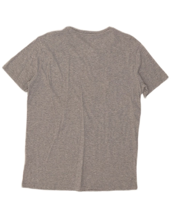 Benetton Womens Graphic T-Shirt Top UK 14 Large Grey Cotton