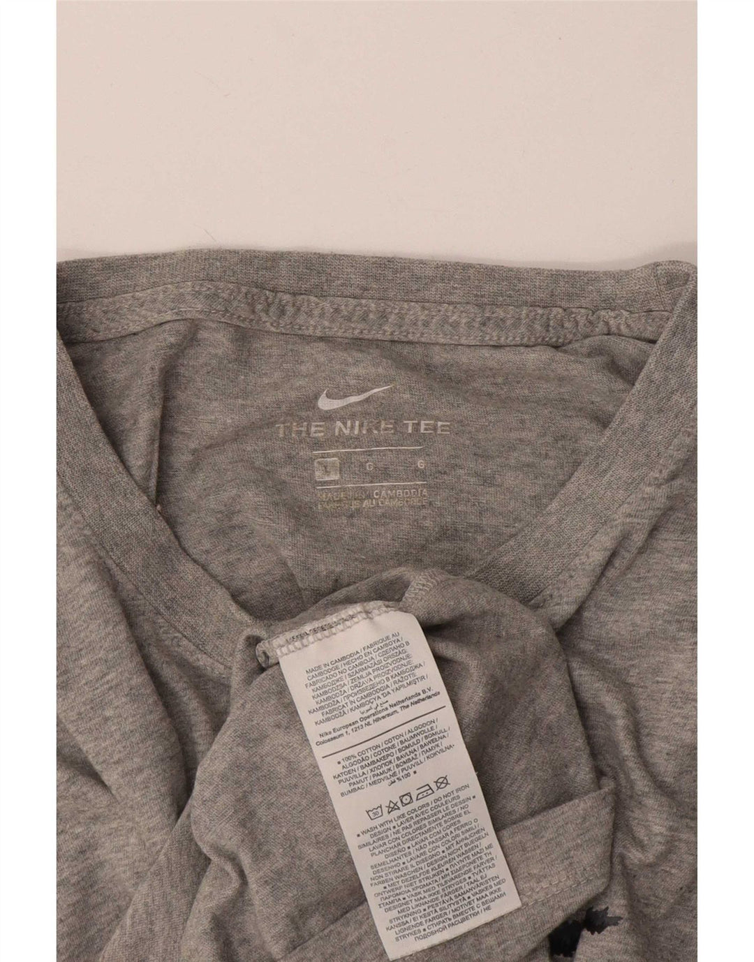 Tricou grafic Nike pentru bărbați Top mare din bumbac gri