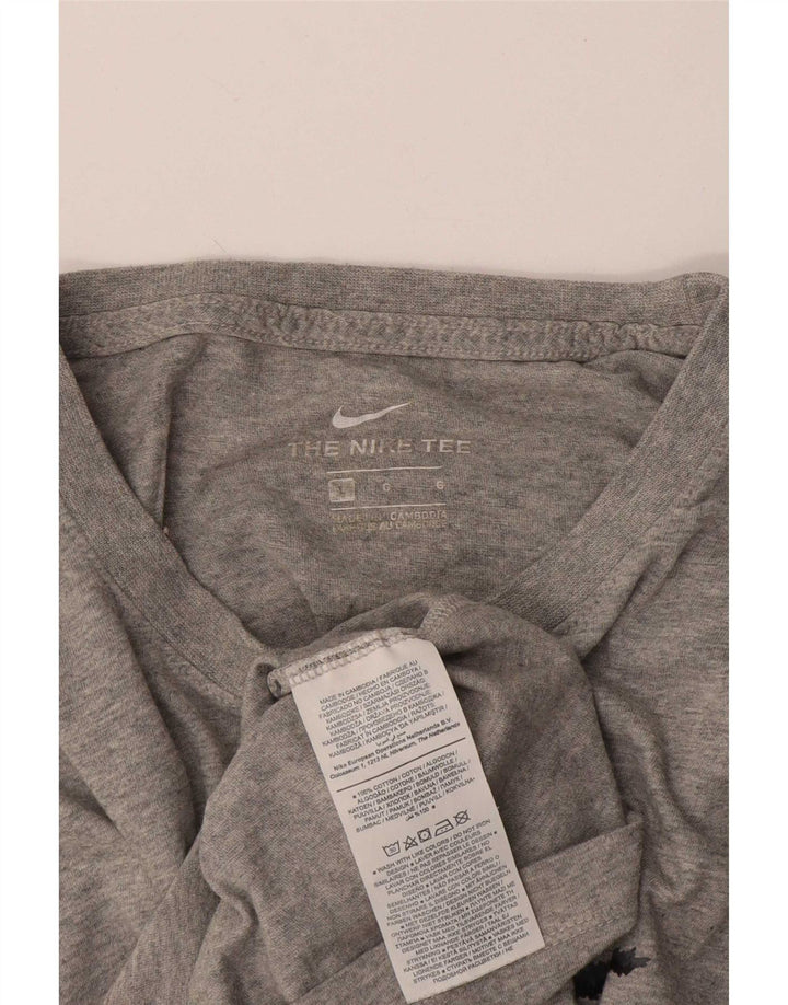 Tricou grafic Nike pentru bărbați Top mare din bumbac gri