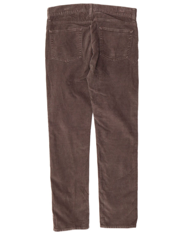 J. CREW Mens 484 Slim Corduroy Trousers W30 L30  Grey Cotton