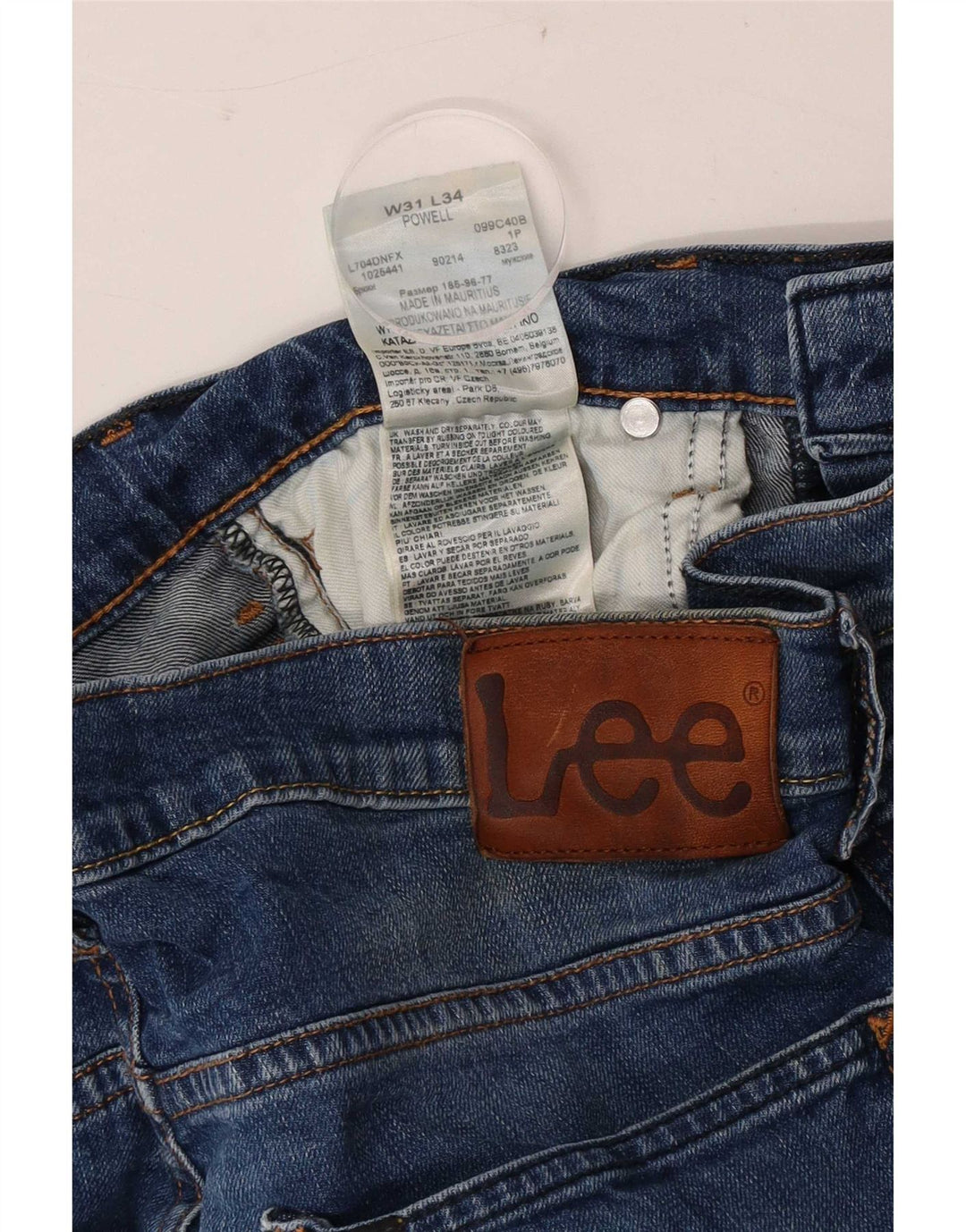 Blugi Lee Powell Slim pentru femei W31 L29 Bumbac albastru