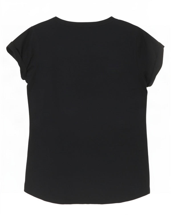 Tricou grafic pentru femei Nike Slim Fit Top UK 14, mare, negru, bumbac