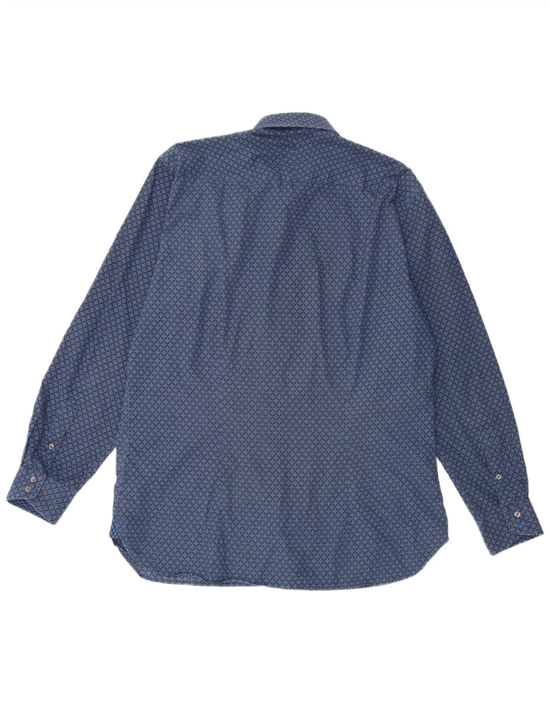 Cămașă pentru bărbați Ted Baker, mărime 16 1/2 mare, bumbac geometric, albastru