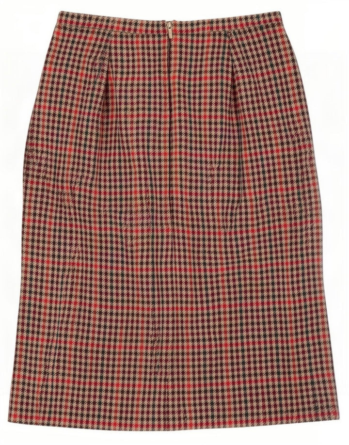 Fusta Dreaptă Vintage pentru Femei W32 Mare Multicolor Houndstooth