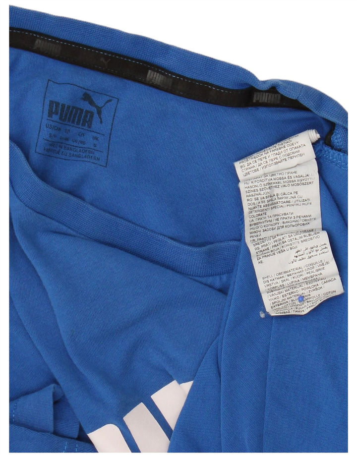 Tricou grafic Puma pentru bărbați Top mic, albastru, bumbac