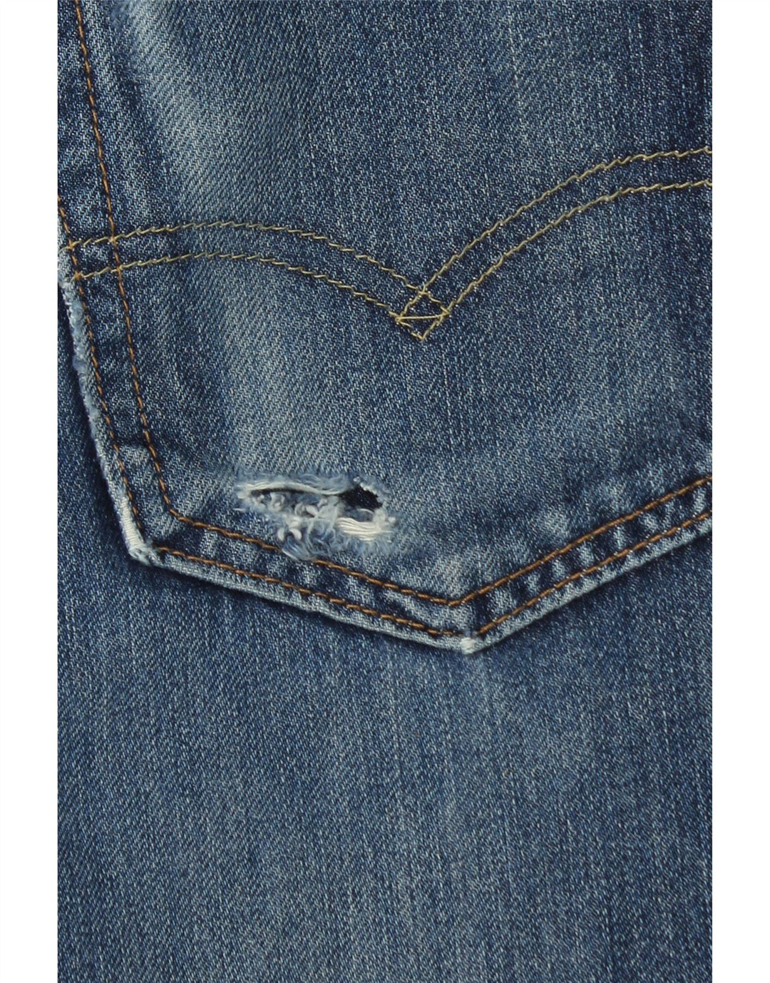 Fusta de blugi 501 pentru femei LEVI'S W32, bumbac albastru mare