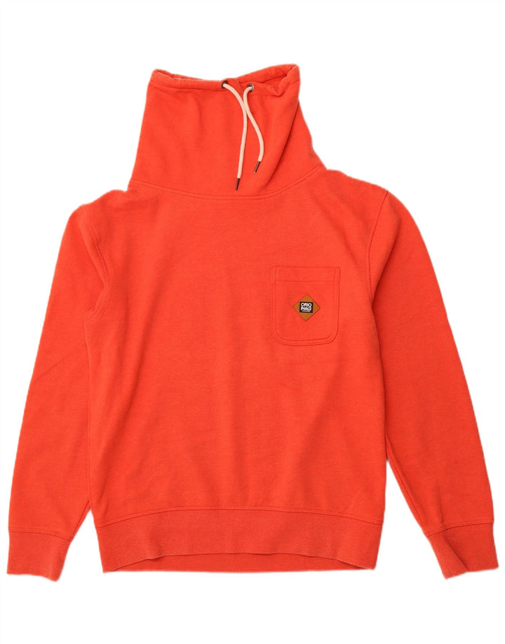 JACK & JONES Hanorac pentru bărbați cu gât rulat Pulover mare din bumbac portocaliu