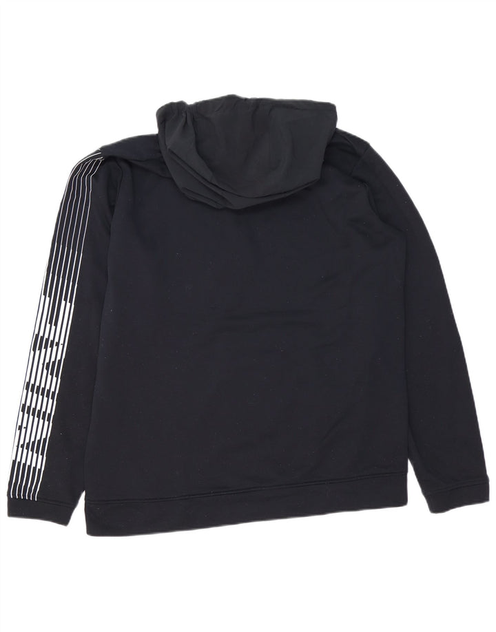 Pulover Nike pentru bărbați, cu grafic, cu gât cu fermoar, poliester, albastru mediu