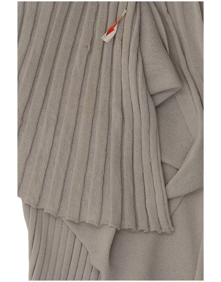 Top cardigan cu paragate pentru femei Zara UK 12, viscoză, gri mediu
