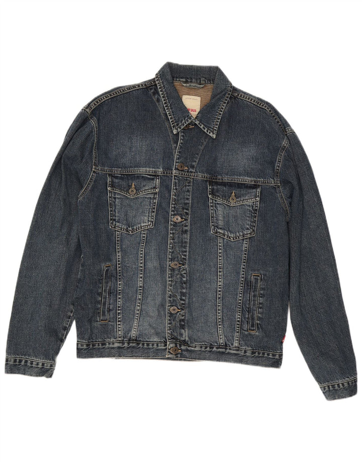 CAMP DAVID Mens Denim Jacket UK 44 2XL Blue Cotton