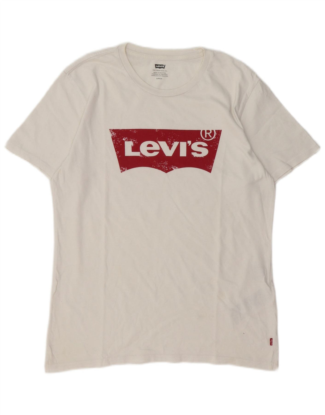 Tricou grafic pentru bărbați LEVI'S Top mic din bumbac alb