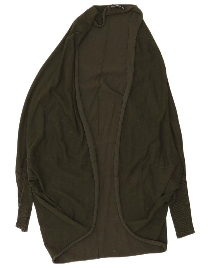 Pulover cardigan deschis supradimensionat pentru femei Zara UK 14 Medium Khaki