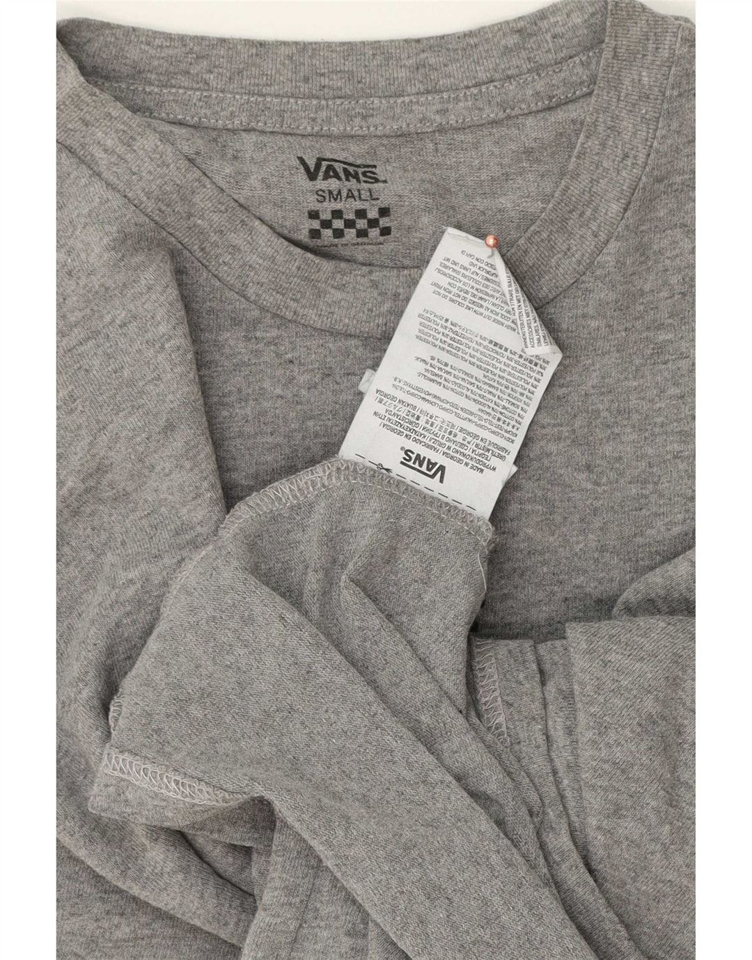 Tricou pentru bărbați Vans Top mic, gri, bumbac cu pete