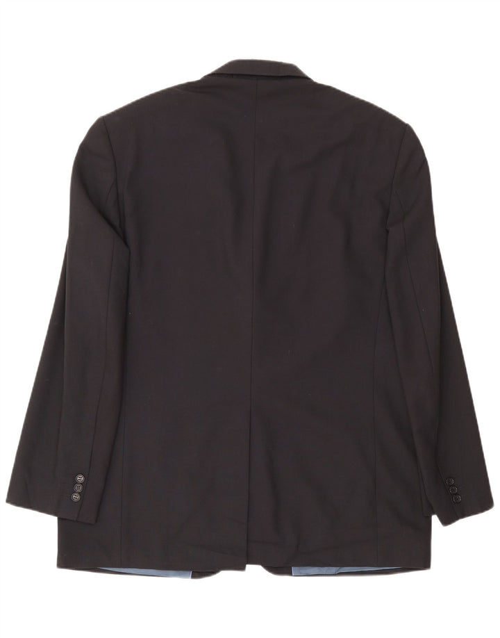 Jachetă pentru bărbați Marks & Spencer pentru bărbați, cu 3 nasturi, UK 44 XL, poliester bleumarin