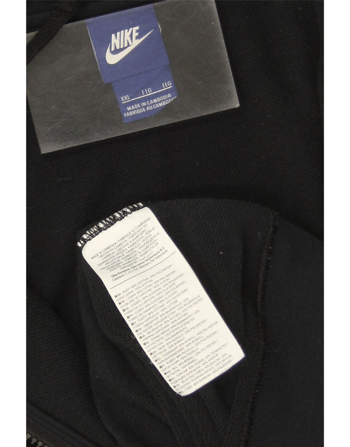 Pulover NIKE pentru bărbați, cu fermoar, 2XL, bumbac negru