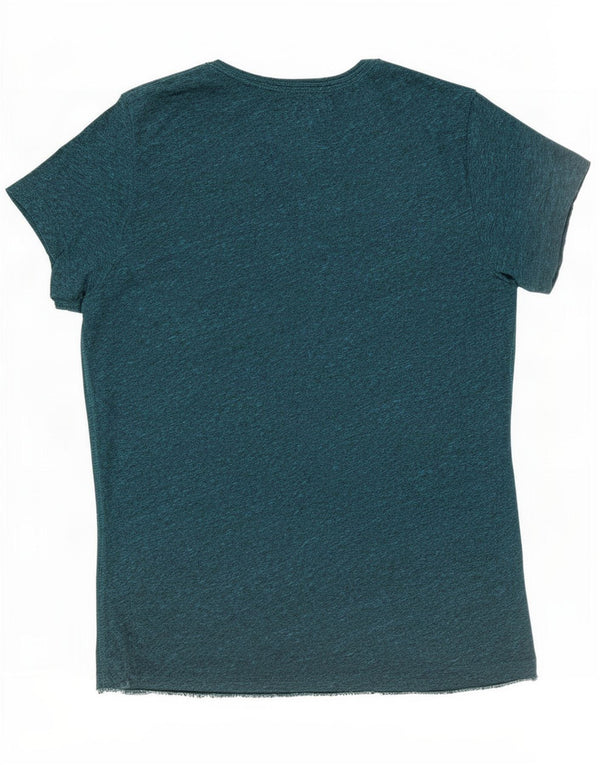 Tricou grafic Superdry pentru femei Top UK 14 Poliester cu pături verzi mari