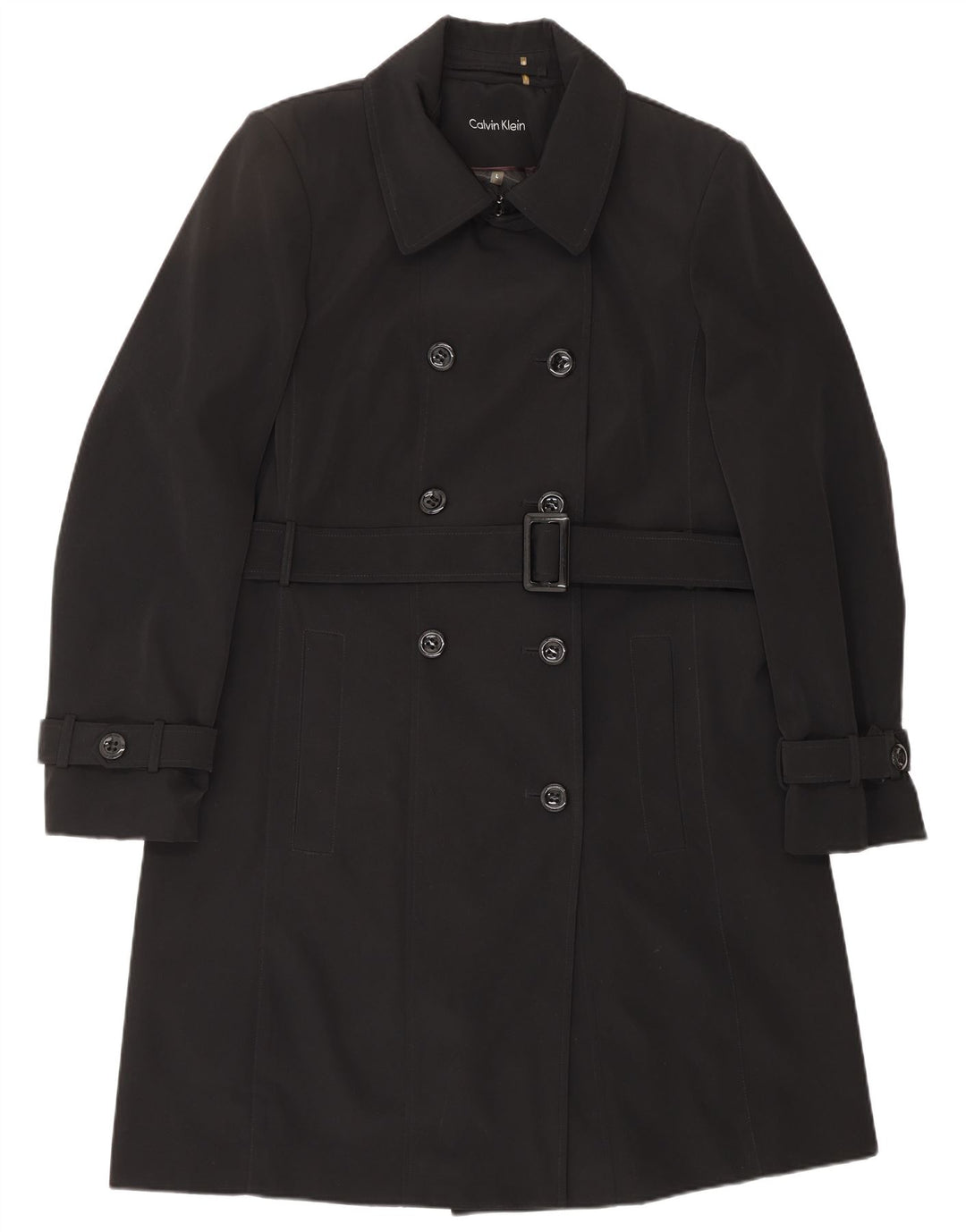 Trench pentru femei CALVIN KLEIN UK 16 Poliester negru mare