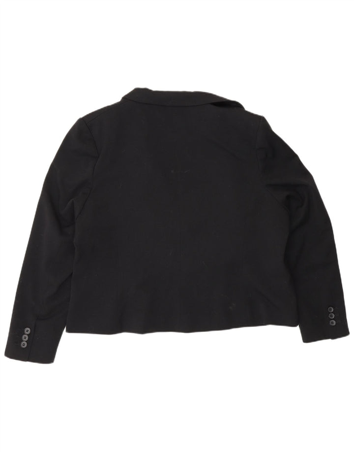 Jachetă pentru femei Marks & Spencer cu 1 nasture, UK 20 2XL, poliester negru