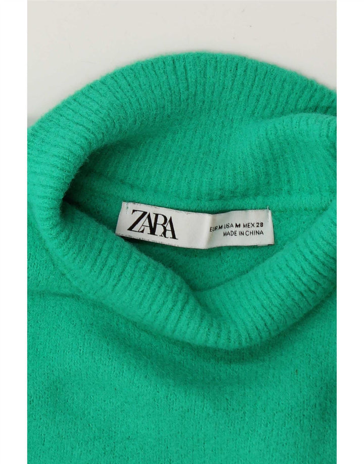 Pulover cu gât țestoasă pentru femei Zara UK 14 verde mediu