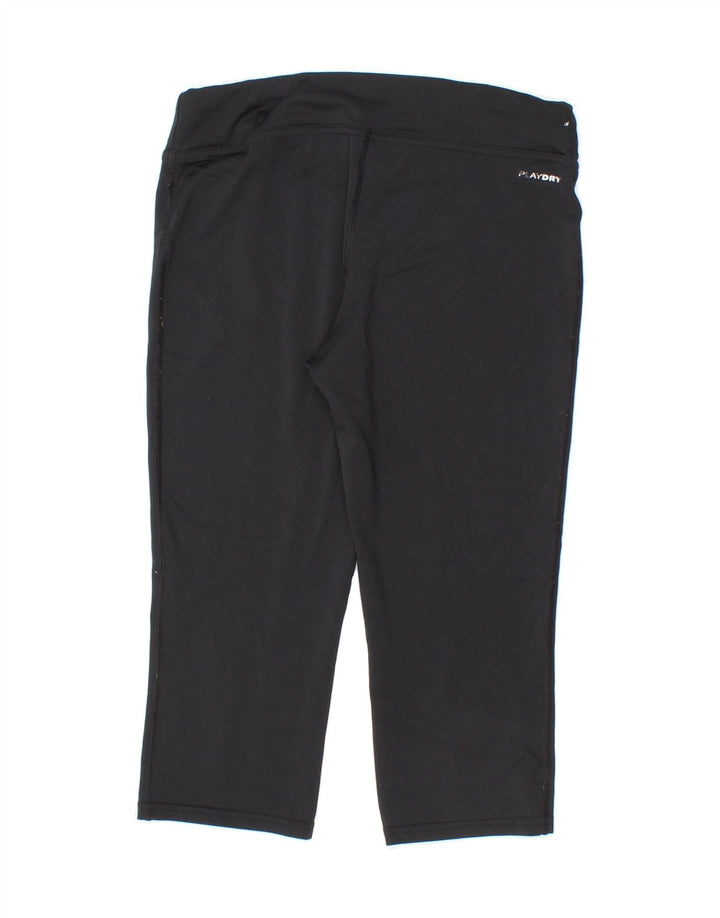 REEBOK Girls Capri Leggings 12-13 Years Large  Black Polyester Vintage Reebok and Second-Hand Reebok from Messina Hembry 
