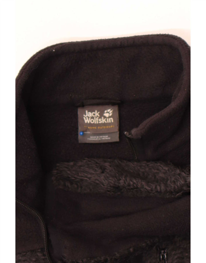 Jack Wolfskin Jachetă pentru bărbați din lână UK 38 Poliester negru mic