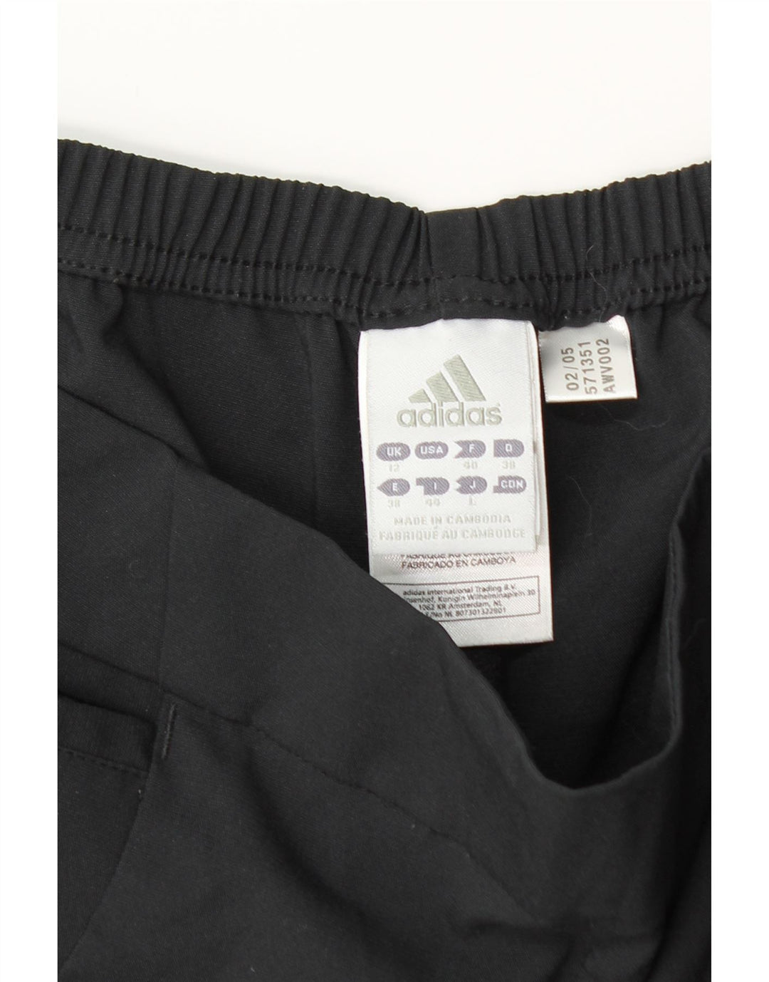 Pantaloni de trening Capri Adidas pentru femei UK 12 Poliester mediu negru
