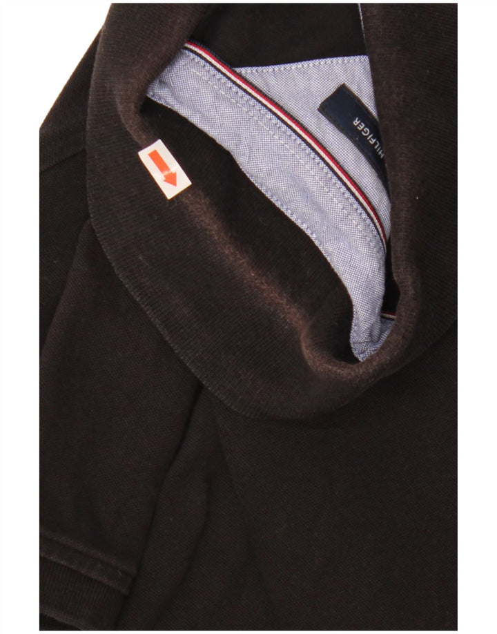 Tricou polo TOMMY HILFIGER pentru bărbați, negru mediu