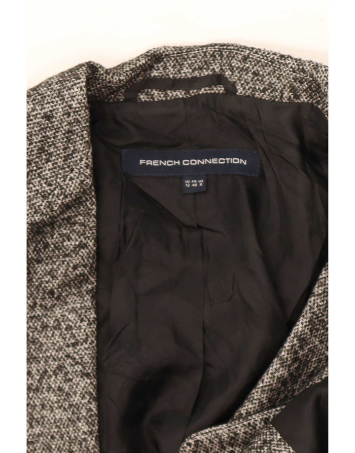 Blazer pentru femei French Connection UK 12, gri mediu, viscoză cu pături