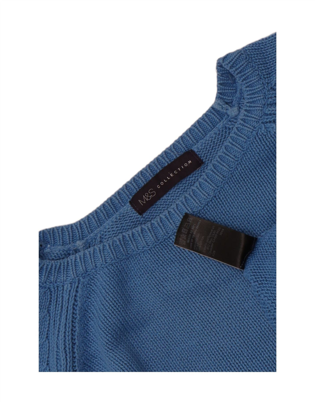 Marks & Spencer Pulover supradimensionat pentru femei cu gât de barcă UK 10 Small Blue