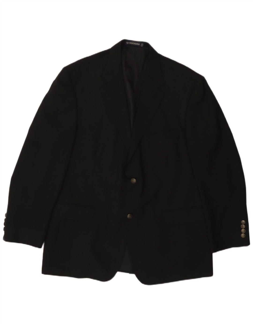 Jachetă Dockers pentru bărbați cu 2 nasturi, UK 44 2XL, poliester negru