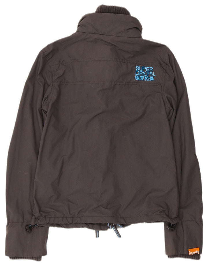 Jachetă de ploaie The Windcheater Graphic pentru femei Superdry UK 10 Small Gri Nylon